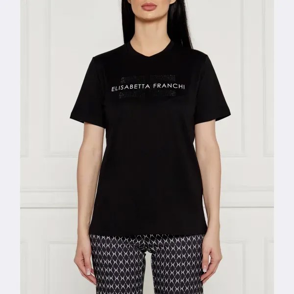 Облегающая футболка Elisabetta Franchi, черный