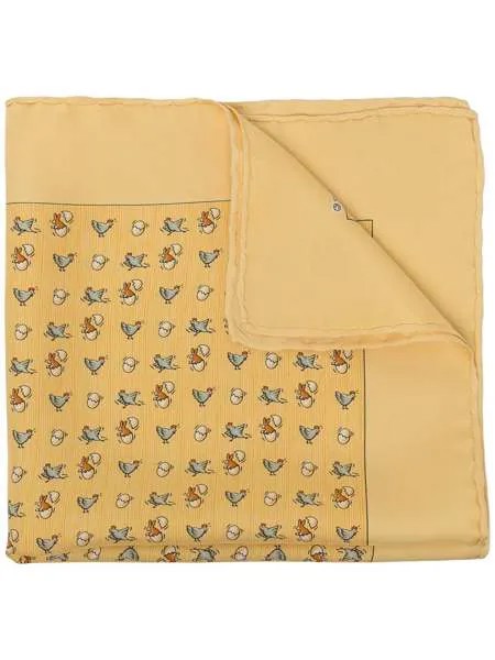 Hermès шелковый платок 2010-х годов с принтом