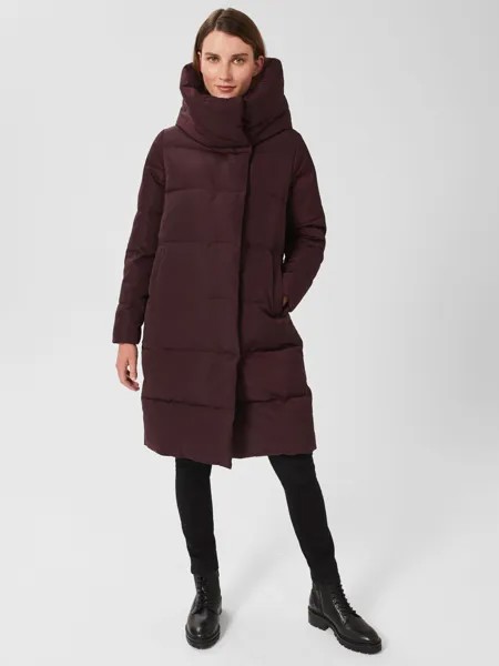 Длинное пуховик Hobbs Petite Heather, винный цвет