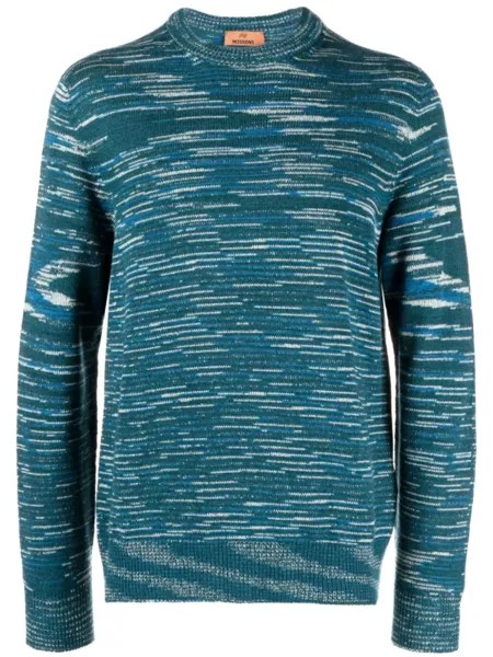 Missoni кашемировый джемпер вязки интарсия, синий