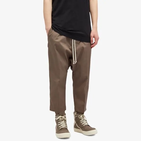 Rick Owens Укороченные брюки с завязками, коричневый