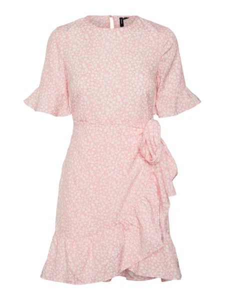 Платье Vero Moda Kurzes Mini Wickel VMHENNA, розовый