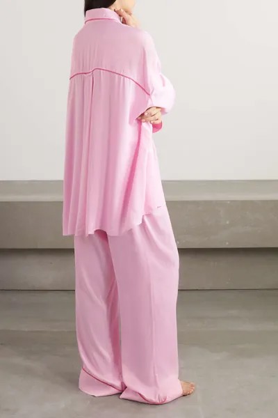 SLEEPER + NET SUSTAIN Сатиновая пижама оверсайз Pastelle с окантовкой