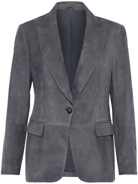 Brunello Cucinelli однобортный пиджак, серый