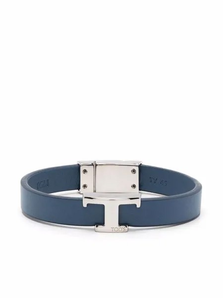 Tod's logo-plaque leather bracelet