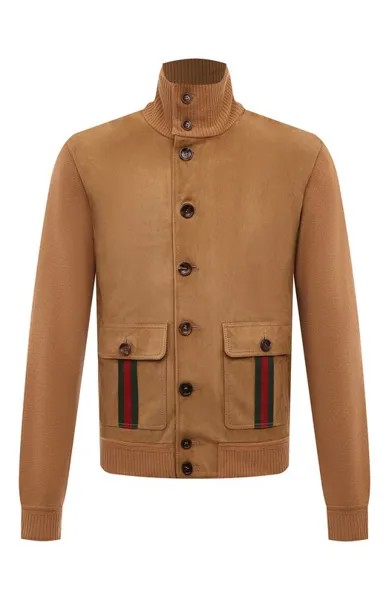 Комбинированный бомбер Gucci