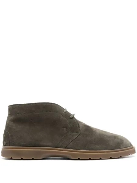 Tod's ботинки дезерты на шнуровке, зеленый