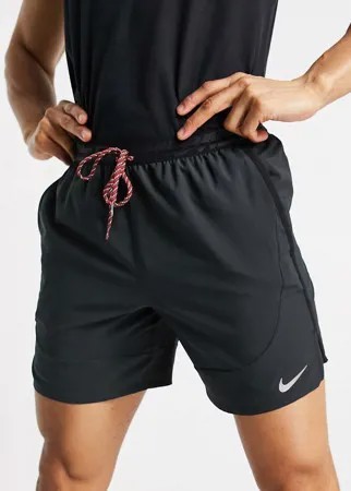 Черные шорты длиной 7 дюймов Nike Running Run Wild Flex Stride-Черный цвет