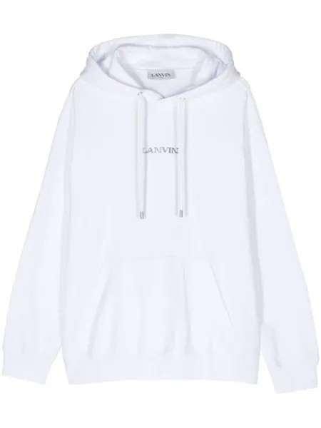 Lanvin худи с вышитым логотипом, белый