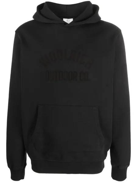 Woolrich худи с тисненым логотипом, черный