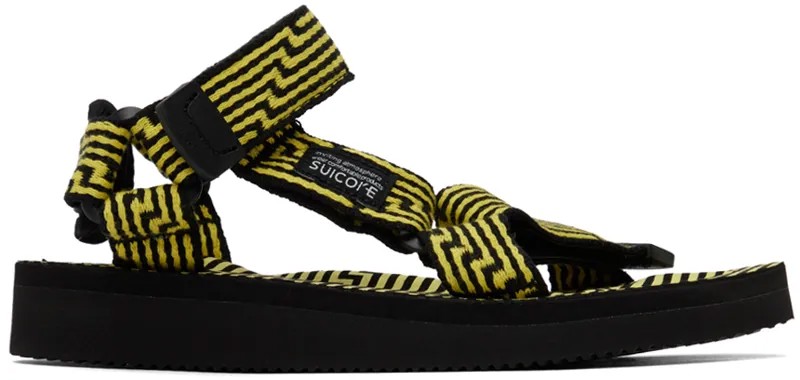 Черно-желтые сандалии DEPA-JC01 Suicoke