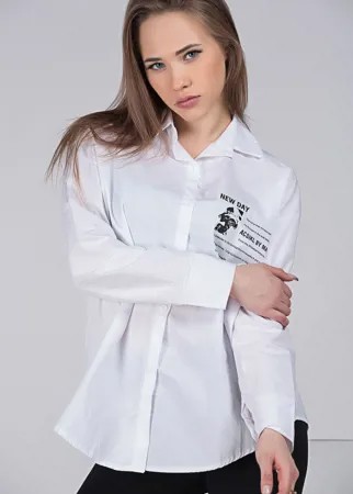 Рубашка женская STOLNIK 27060-7 (M-L, Белый)