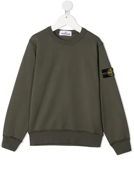 Stone Island Junior толстовка с нашивкой-логотипом