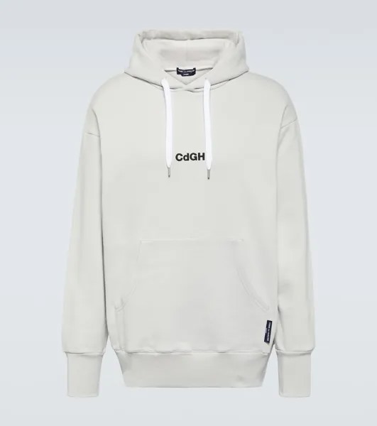 Худи из хлопкового джерси с логотипом Comme Des Garçons Homme, серый