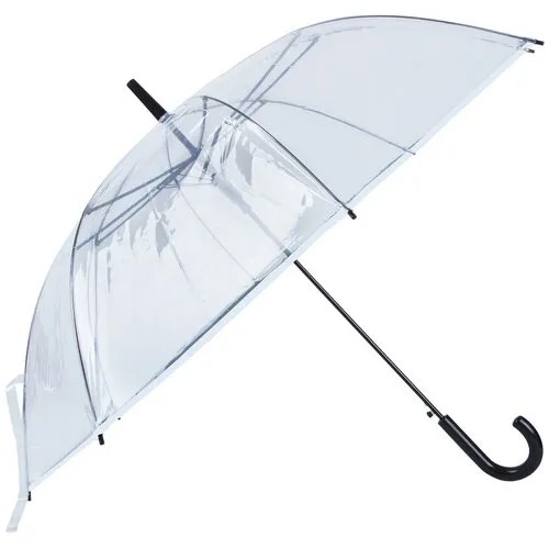 Зонт-трость ЭВРИКА подарки и удивительные вещи, бесцветный, белый