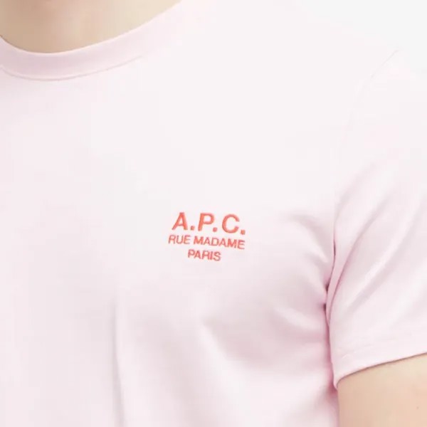 A.P.C. Футболка raymond с вышитым логотипом, розовый