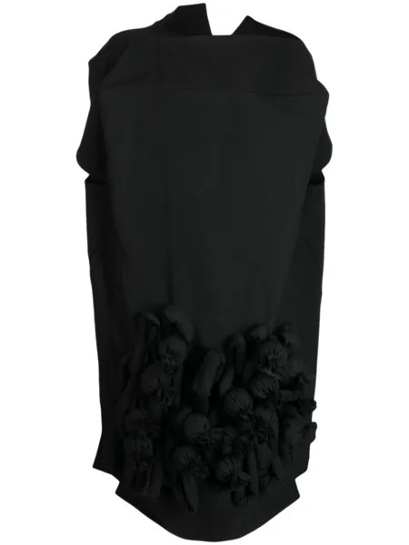 Comme Des Garçons шерстяное платье с аппликацией, черный