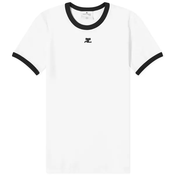 Футболка Courrèges Reedition Contrast, цвет Heritage White & Black