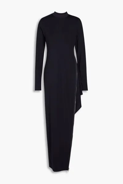 Платье макси из джерси с молнией Jw Anderson, темно-синий