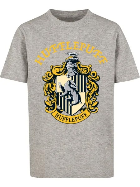 Футболка F4Nt4Stic Harry Potter Hufflepuff Crest, серый/пестрый серый