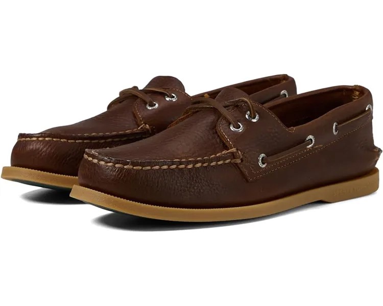 Оксфорды Sperry Authentic Original 2-Eye Seasonal, цвет Dark Tan Leather