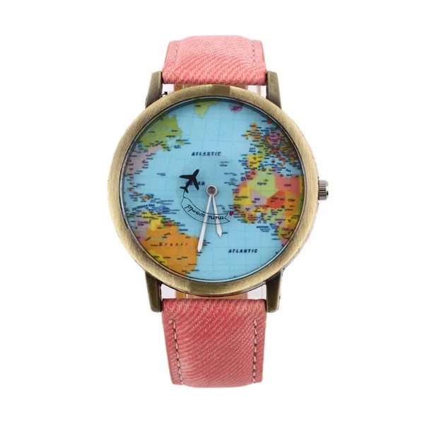 Спортивные мужские часы meibo женщины мир карта часы самолет ремень циферблат аналоговые кварцевые наручные часы для детей и взрослых