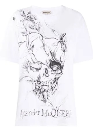 Alexander McQueen футболка с принтом Skull