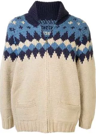 Fake Alpha Vintage кардиган 1960-х годов с геометричным узором