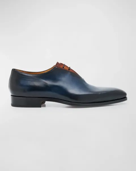 Мужские кожаные оксфорды Kavon с V-образным вырезом Magnanni, цвет Navy
