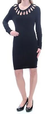 FRENCH CONNECTION Женское черное коктейльное платье с длинными рукавами XS
