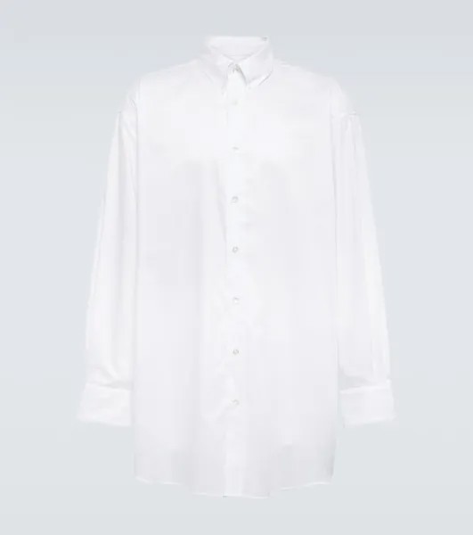 Рубашка из хлопкового поплина Maison Margiela, белый