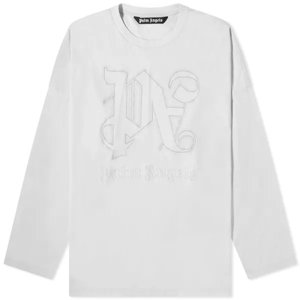 Футболка Palm Angels Monogram Statement Long Sleeve, белый