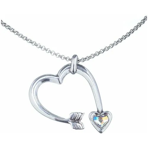 Колье Ciclon, Cuore, сердце со вставкой из чешского стекла, CN-22E800 хрустальный