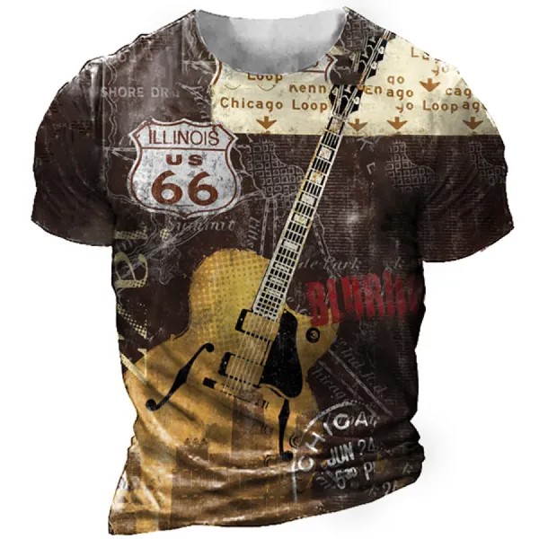 Мужская футболка с принтом Route 66 Outdoor Vintage Vintage