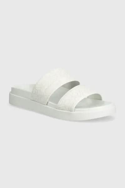 Шлепанцы FLAT SLIDE EPI MONO Calvin Klein, белый