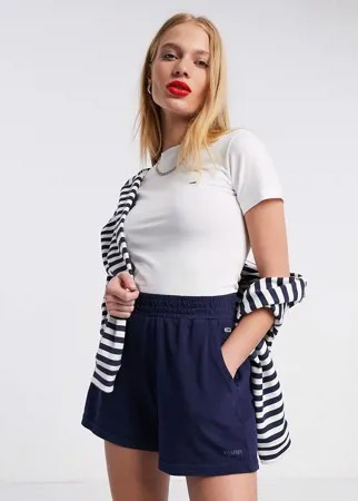 Темно-синие трикотажные шорты Tommy Jeans-Темно-синий