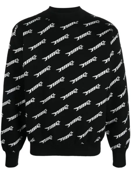 AMBUSH logo-intarsia crew-neck jumper, черный