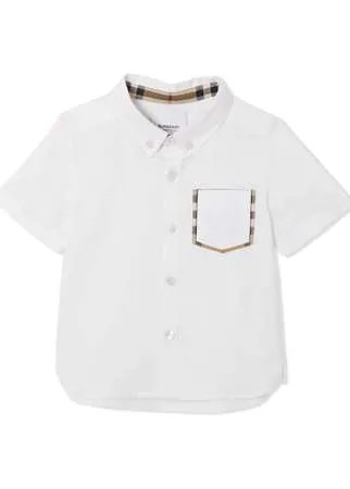 Burberry Kids рубашка оксфорд с отделкой Vintage Check