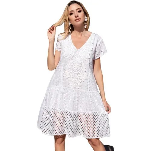 Пляжное платье Fresh Cotton, размер 48, белый
