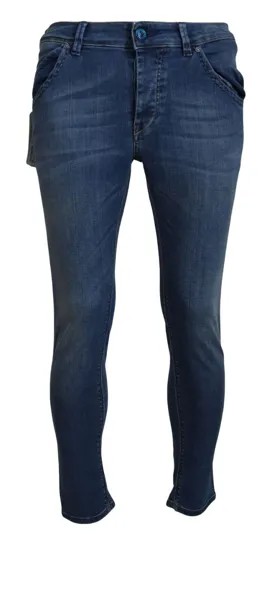 Джинсы RE-HASH DENIM Синие потертые хлопковые повседневные мужские брюки IT48/W34/M Рекомендуемая розничная цена 240 долларов США