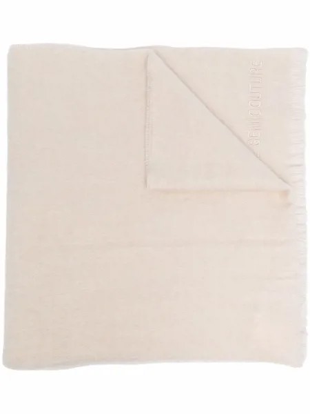 Semicouture шерстяной шарф с вышитым логотипом