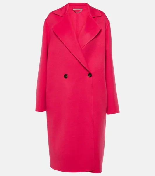 Двубортное шерстяное пальто Stella Mccartney, розовый