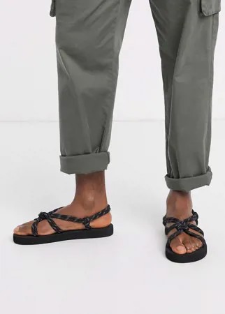 Черные сандалии ASOS DESIGN-Черный