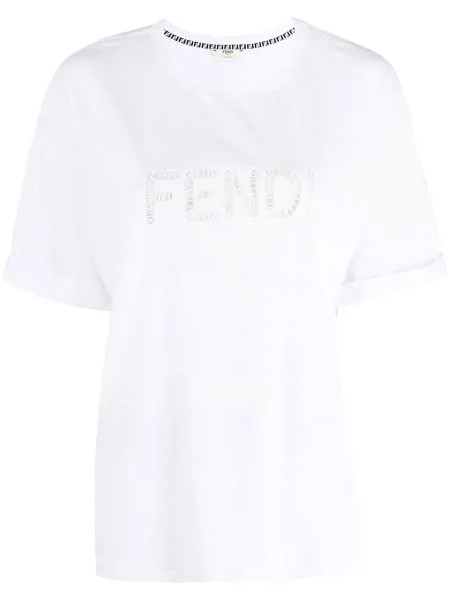 Fendi футболка с логотипом