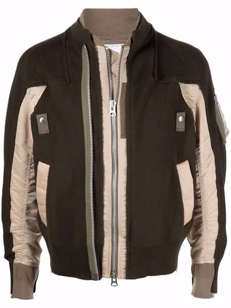 Sacai бомбер в двух тонах