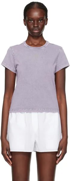 Фиолетовая футболка с выцветшими узорами Alexanderwang.T, цвет Acid pink lavender