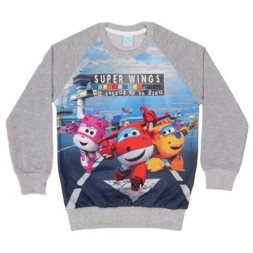 Толстовка PATY KIDS, размер 122/128, серый