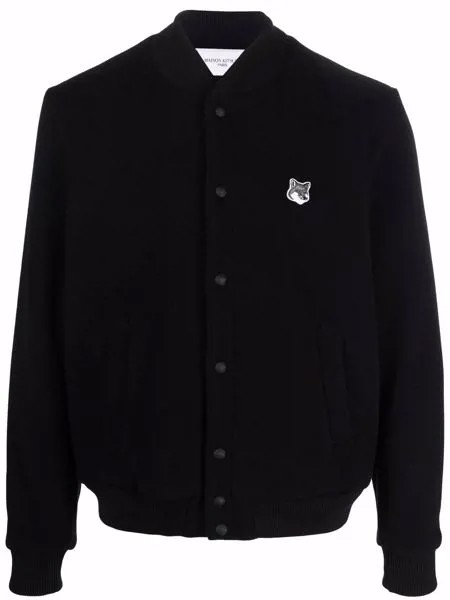 Maison Kitsuné бомбер с нашивкой-логотипом