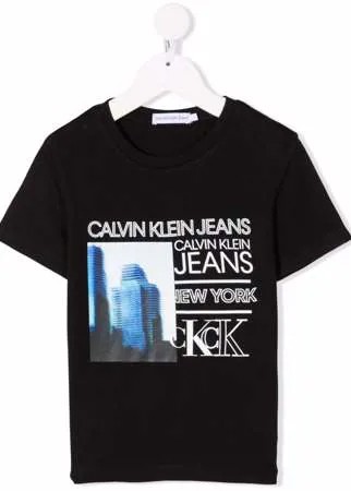 Calvin Klein Kids футболка с фотопринтом New York