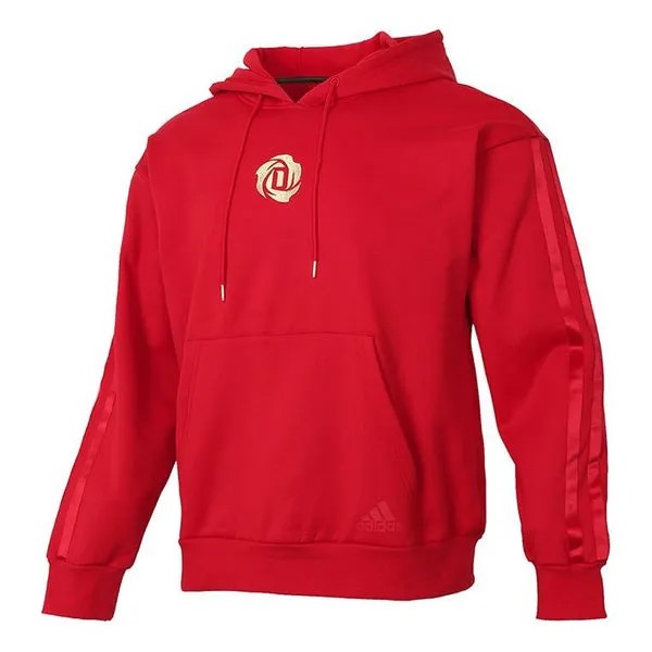Толстовка adidas Cny Rose Sweat Printing Sports Pullover Red, красный